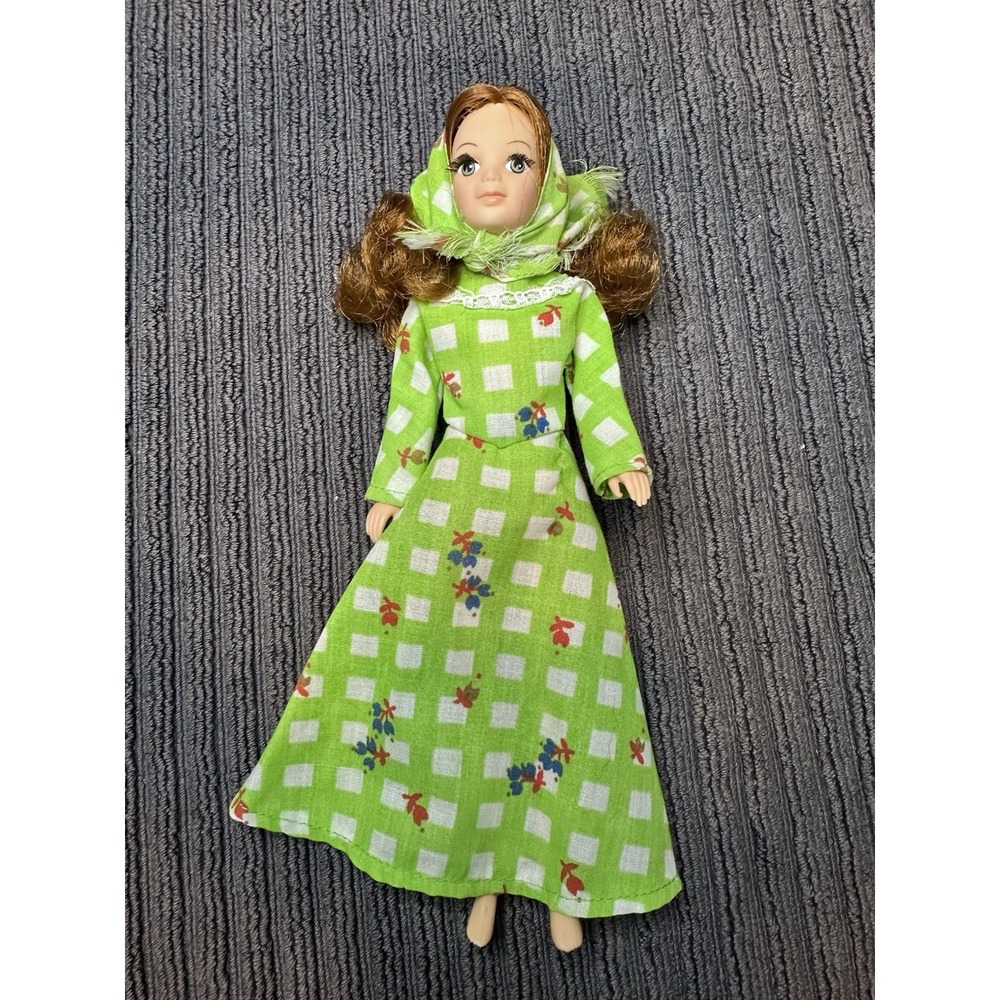 Hasbro 1970s Doll World Love Peace Hong Kong Red Hair Green Eyes Eyelashes Baby